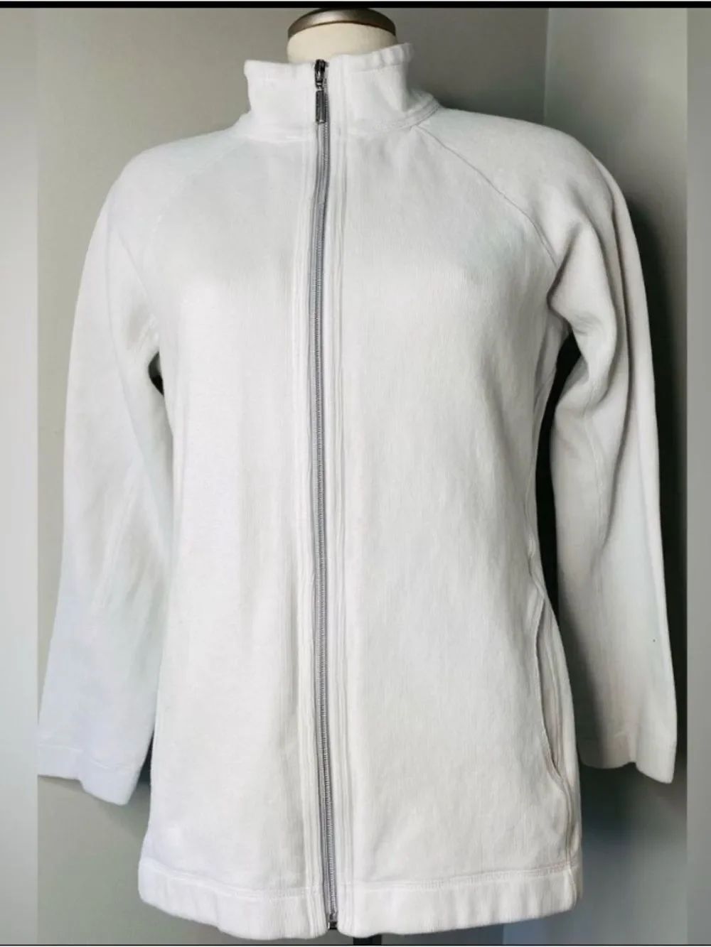 🛍️ Tommy Bahama White Full-Zip Sweater/Jacket Sz Large - Picture 5 of 12